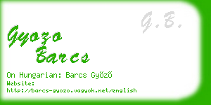 gyozo barcs business card